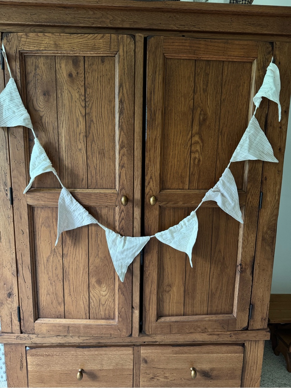 Zara Cream Muslin Cotton Triangle Garland